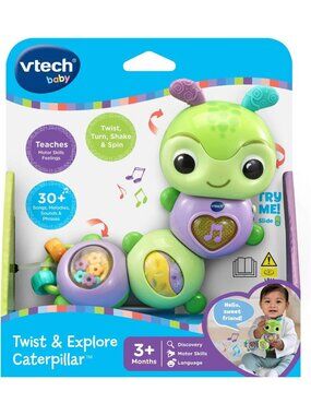 VTech Twist & Explore Caterpillar Musical Sensory Toy 3M+ English New in Box